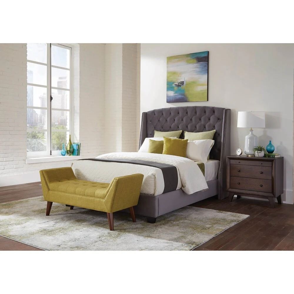 Braemar Grey 2-piece Upholstered Bedroom Set with Dresser
