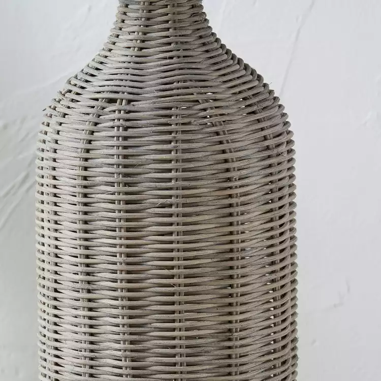 Pacific Anika Rattan Bottle Table Lamp - Grey
