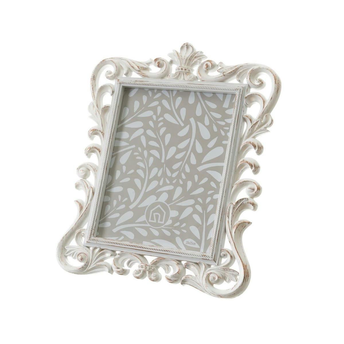 - Cadre photo classique en polypropylène blanc et doré - 31.5x2x38cm