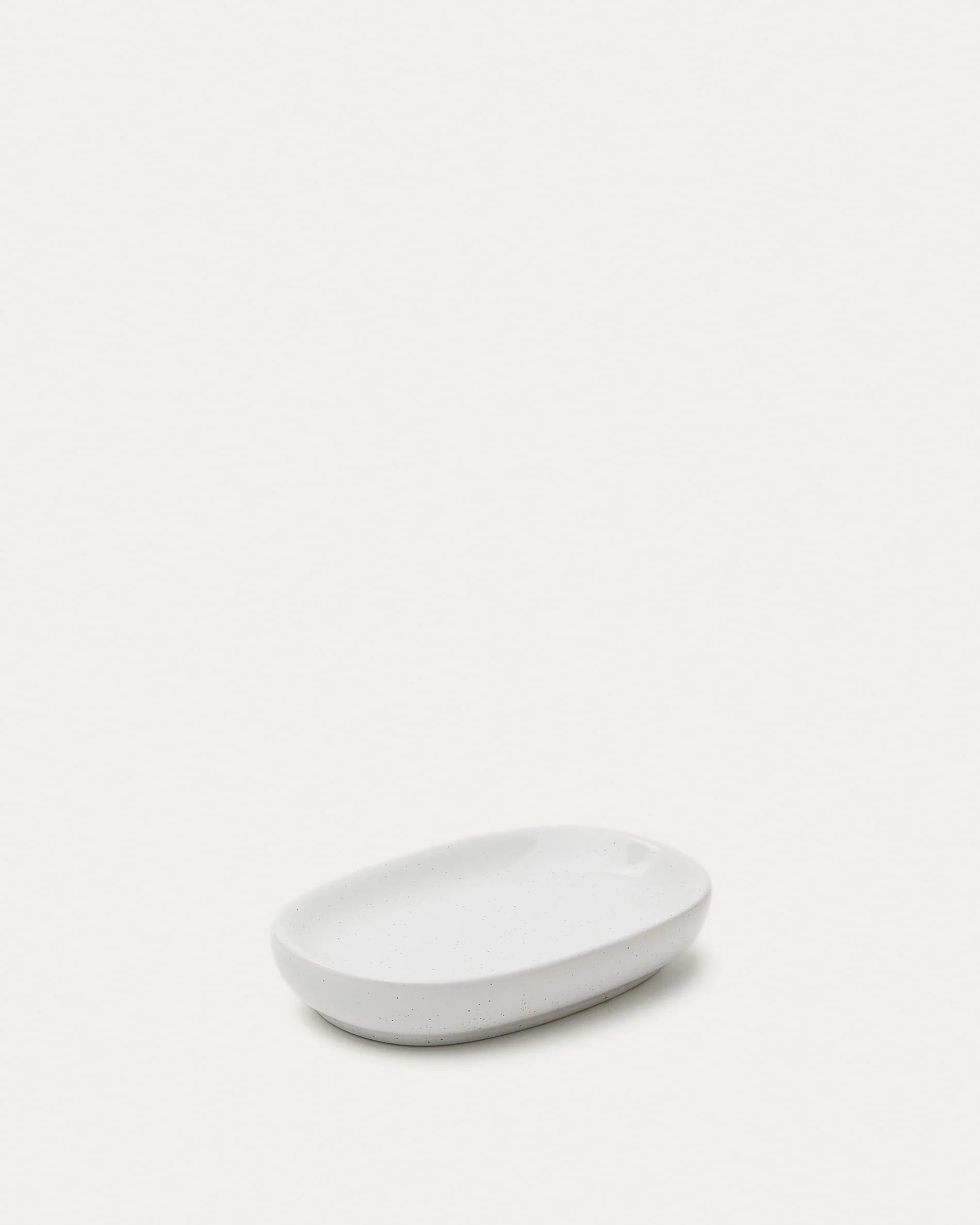 Selis Tray made of Beige and White Stoneware
