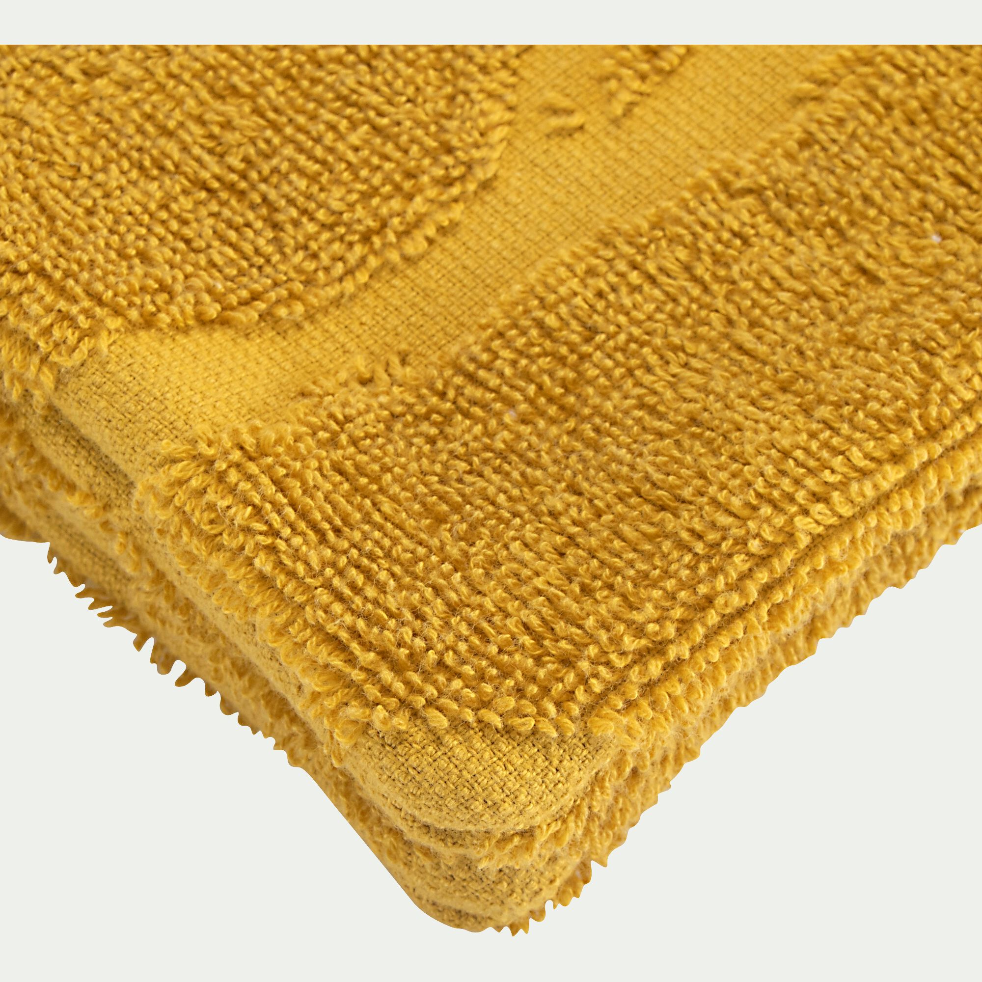 RYAD - Lot de 2 gants de toilette en coton - jaune argan