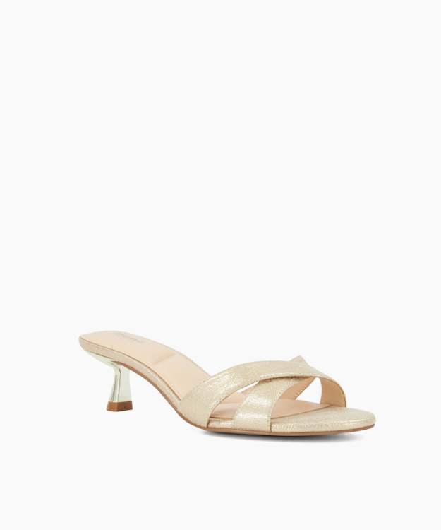 Mellina Gold - Kitten-Heel Mules