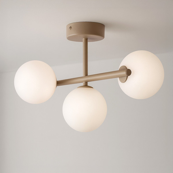 Lampa sufitowa ARDI mleczne szklane kule beżowa 3xG9x10W IP20 Kaja