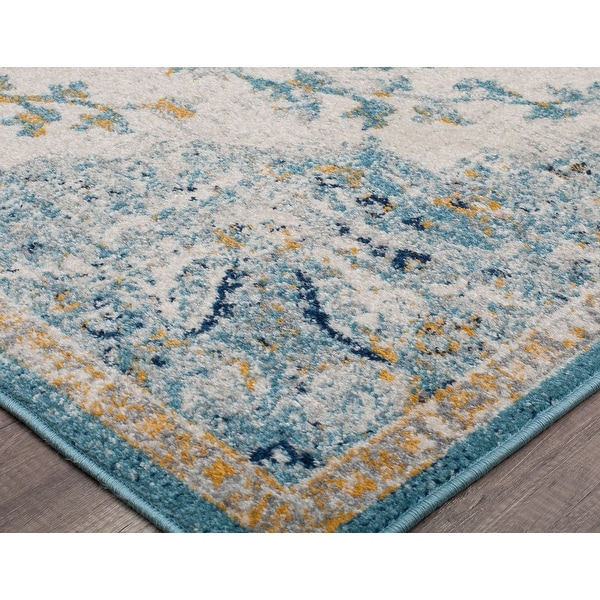 Oleander Vintage Transitional Pink Medallion Rug