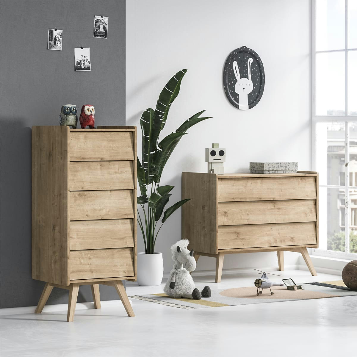 VINTAGE - Chiffonnier naturel