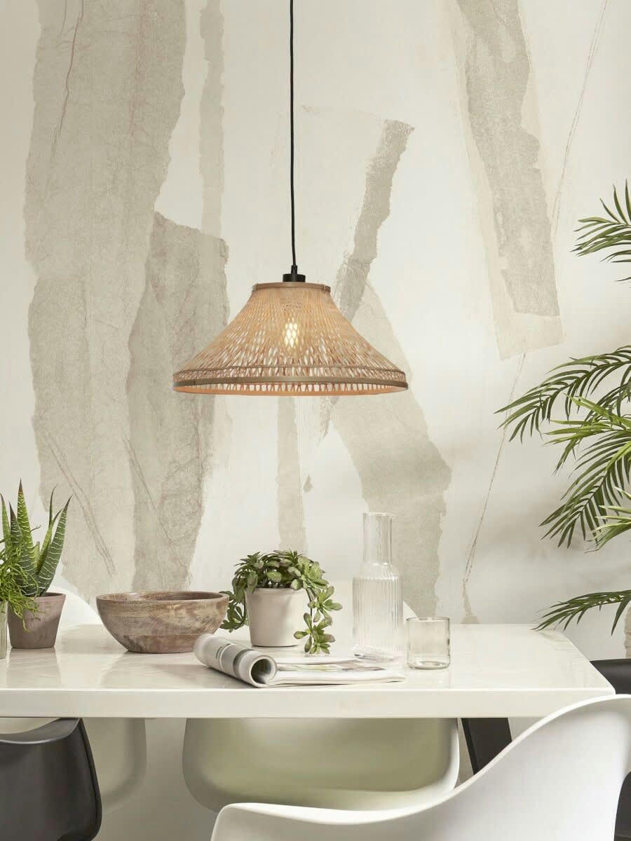 TAHITI - Suspension bambou abat-jour bambou naturel, h. 20cm