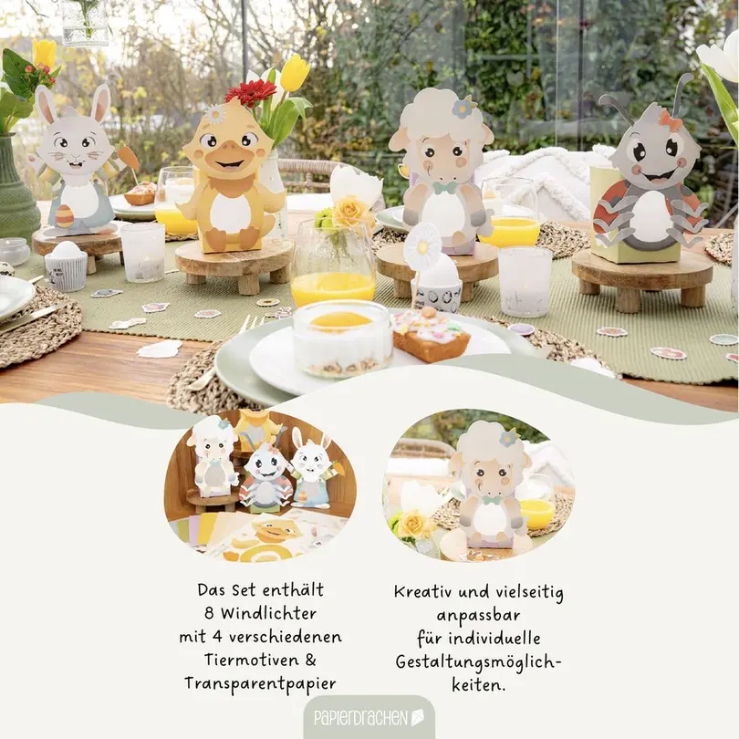 Bastelset 8er-Set Osterhasnewelt