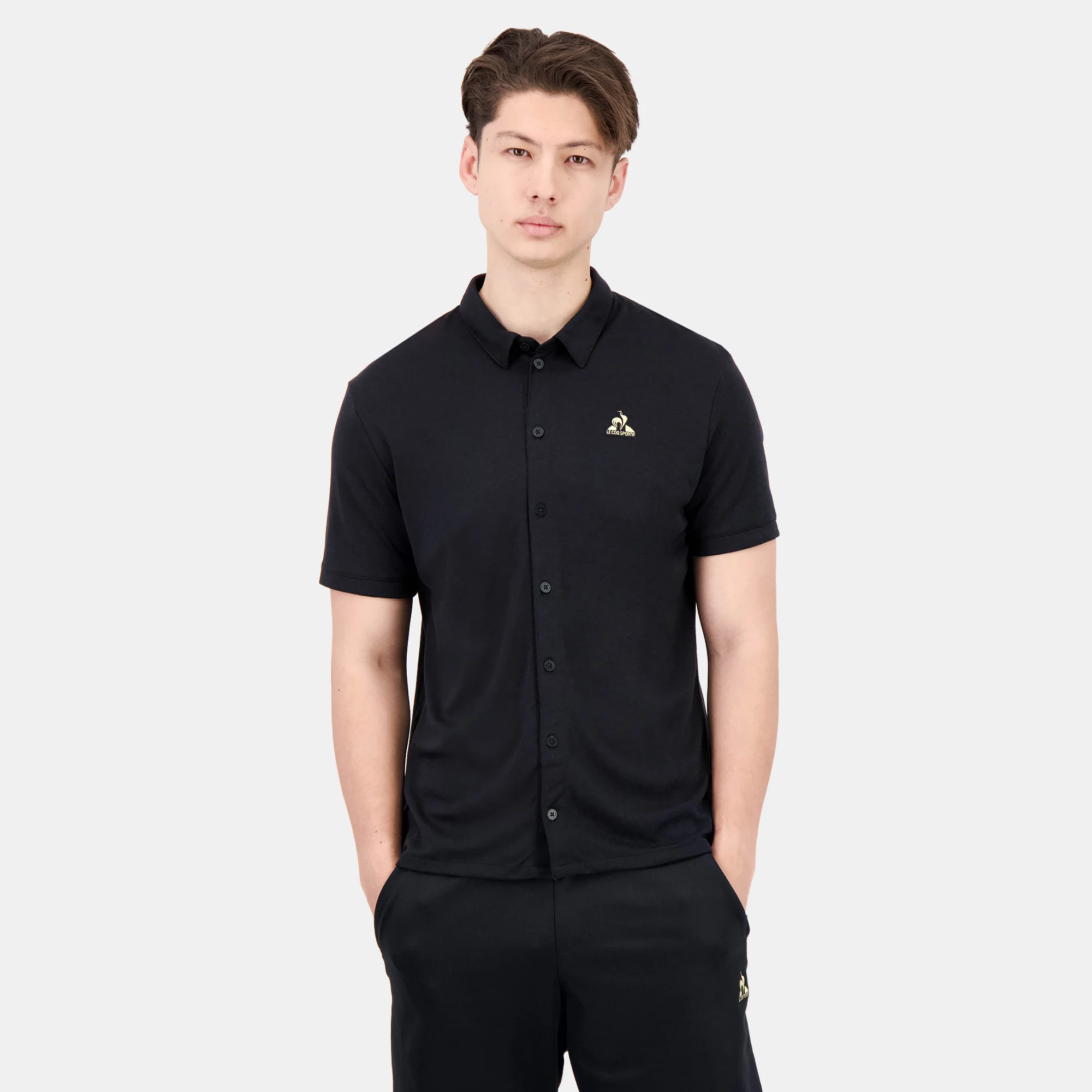 2510101-COQ D'OR Chemisette N°1 M black | Chemise manches courtes Homme