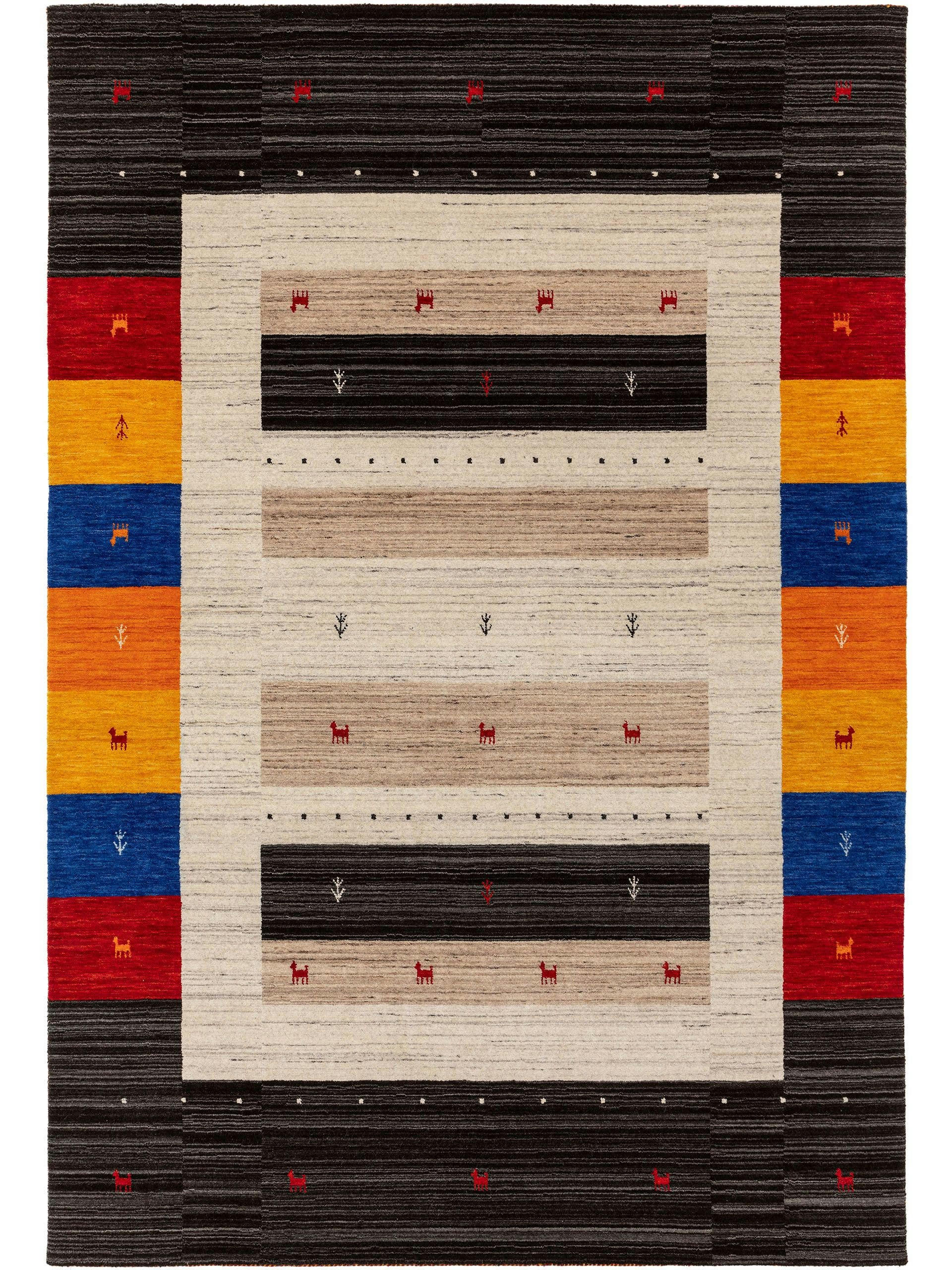 JAMAL - Tapis de laine multicouleur 80x150