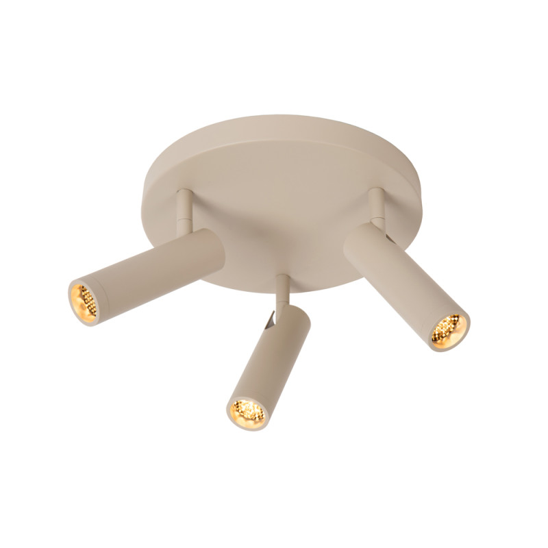 Spot Grado taupe GU10 3 x 12 W LUCIDE