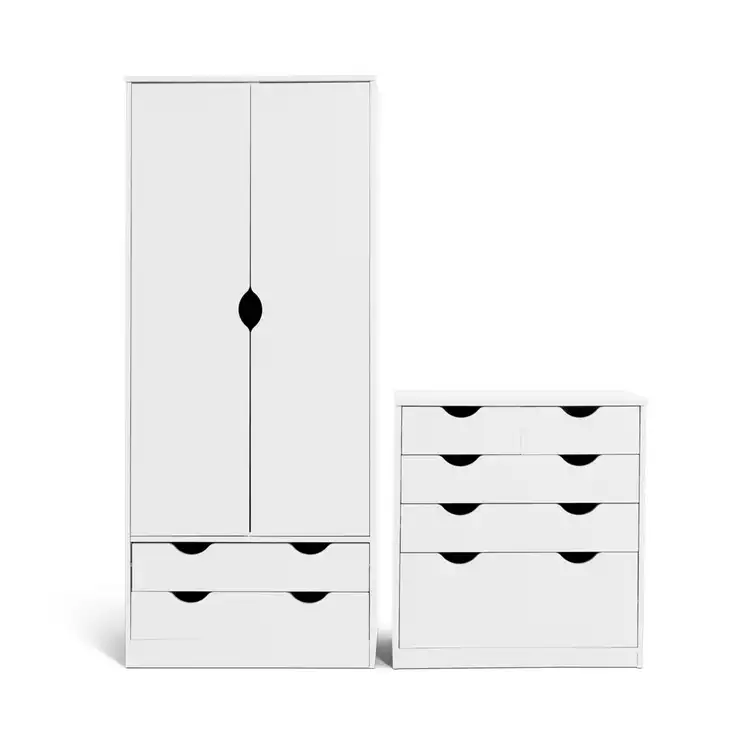 Habitat Kids Pagnell 2 Piece 2 Door Wardrobe Set - White