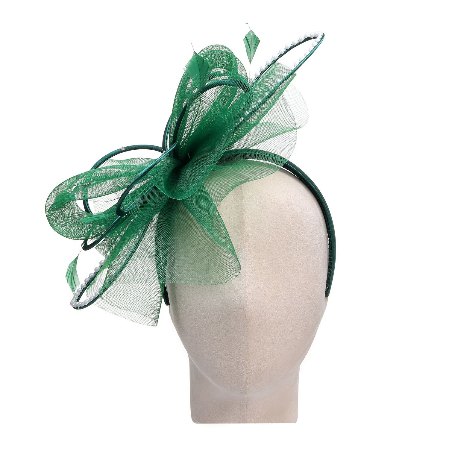 PEACH ACCESSORIES Jewelled Temptation Exquisite Feathered Fascinator