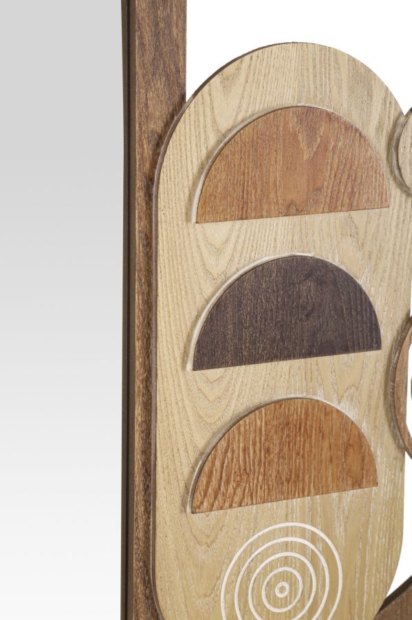 Mauro Ferretti Block Bruine houten wandspiegel