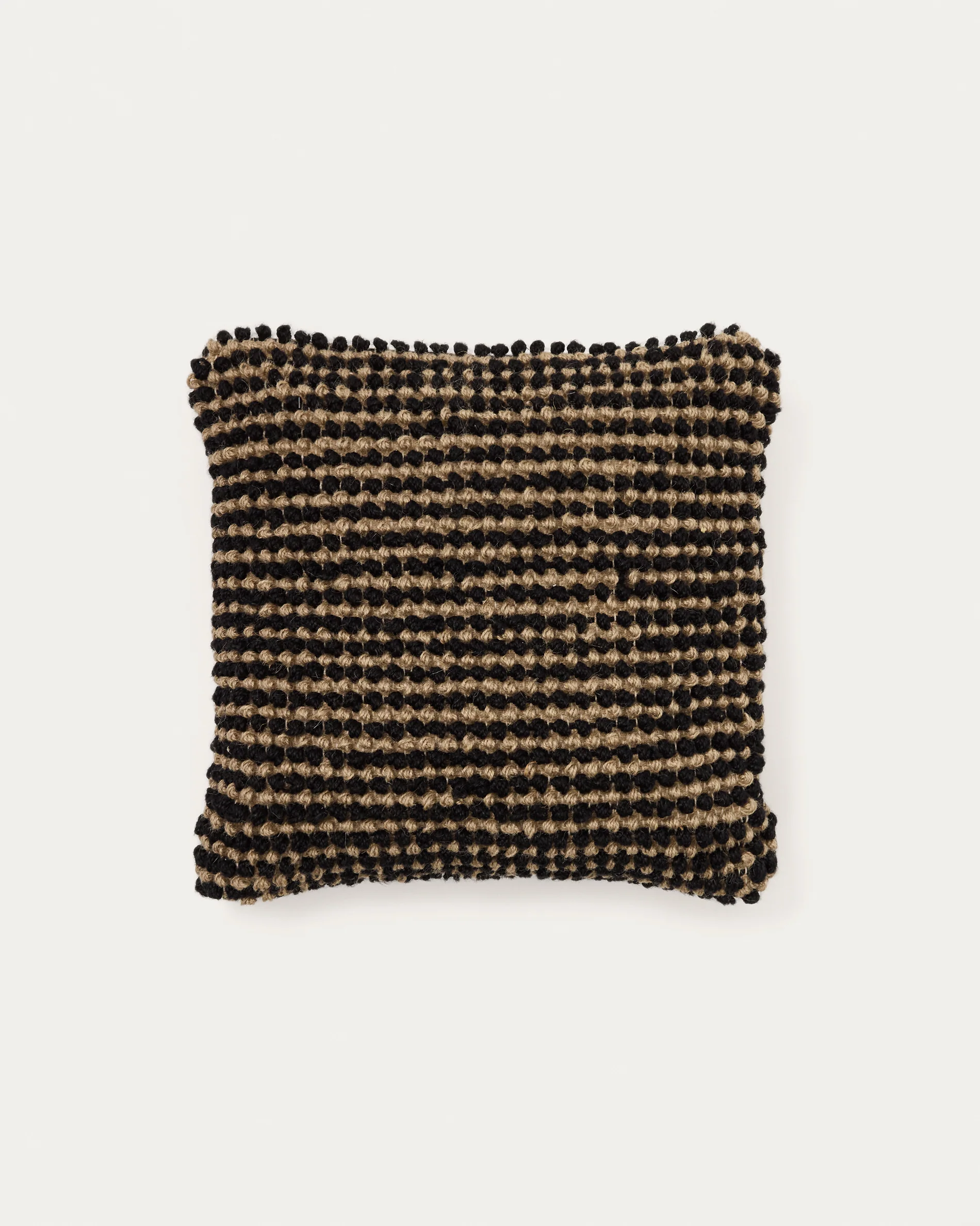 Sayen black jute cushion cover 50 x 50 cm