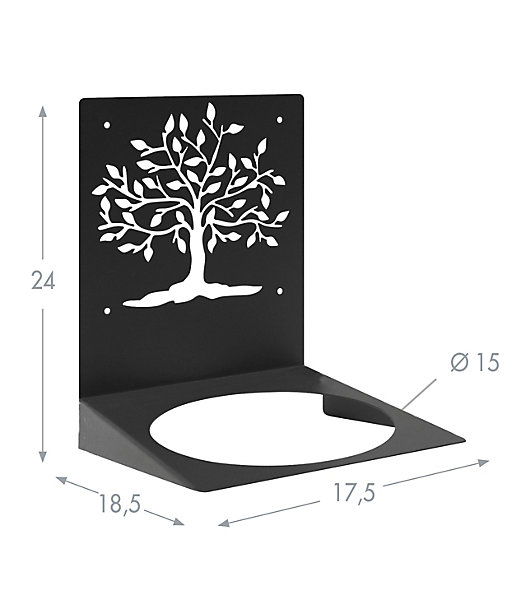 Louis Moulin Applique végétale - modèleArbre de vie -pour pot D.15 cm - anthracite