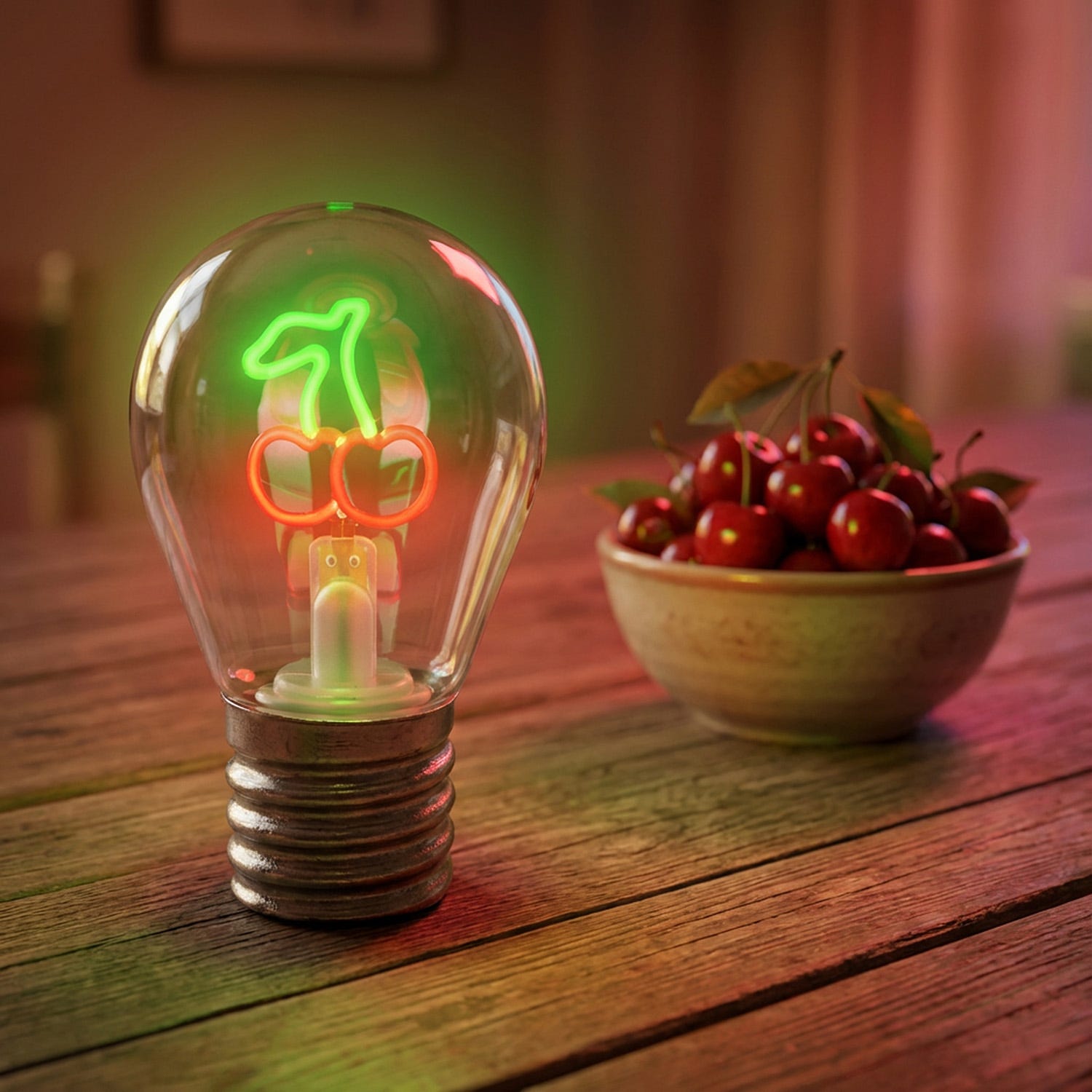 Lampadina decorativa Ciliegie LED ricaricabile