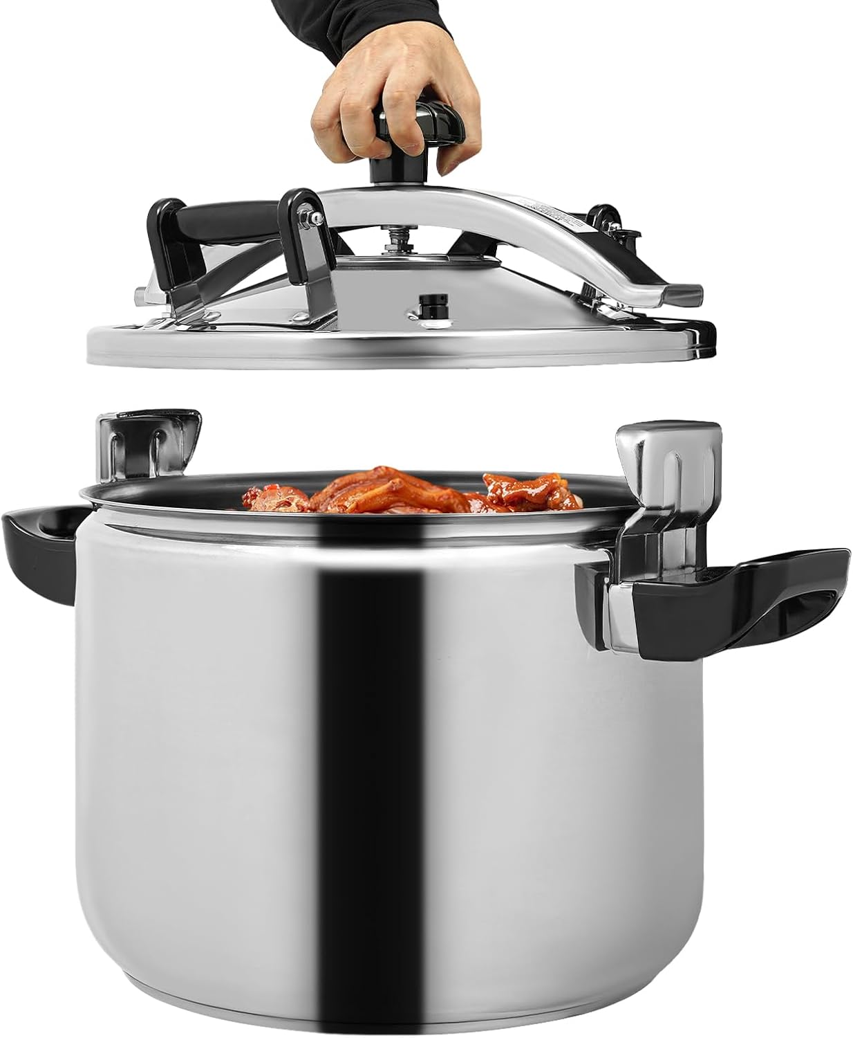 Pressure Cooker Stainless Steel, Commercial Stove Top Pressure Cooker Pot Used for Pressure Foodie or Steaming Instant Fast Cooking Pot