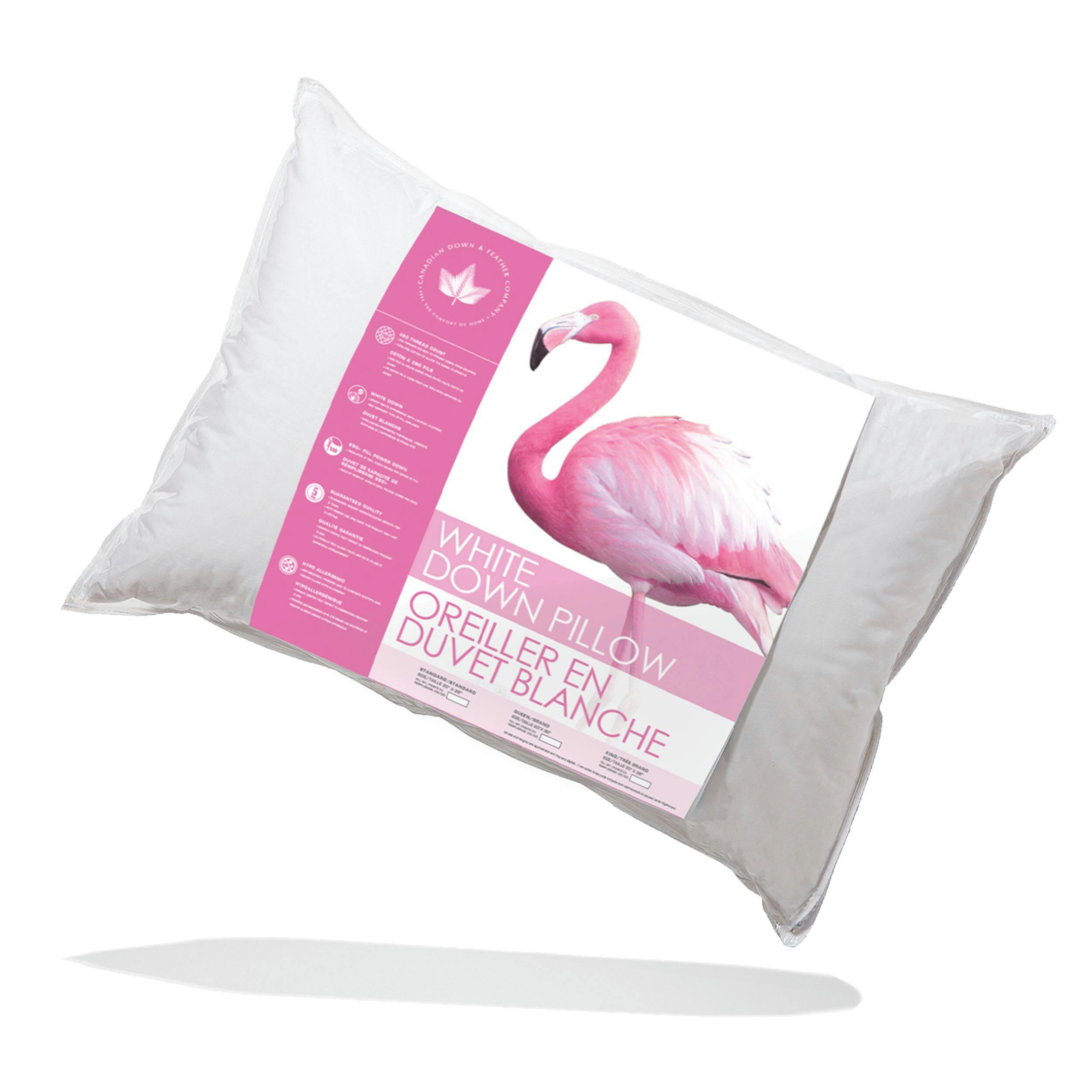 550 Loft White Down Pillow - Medium Support
