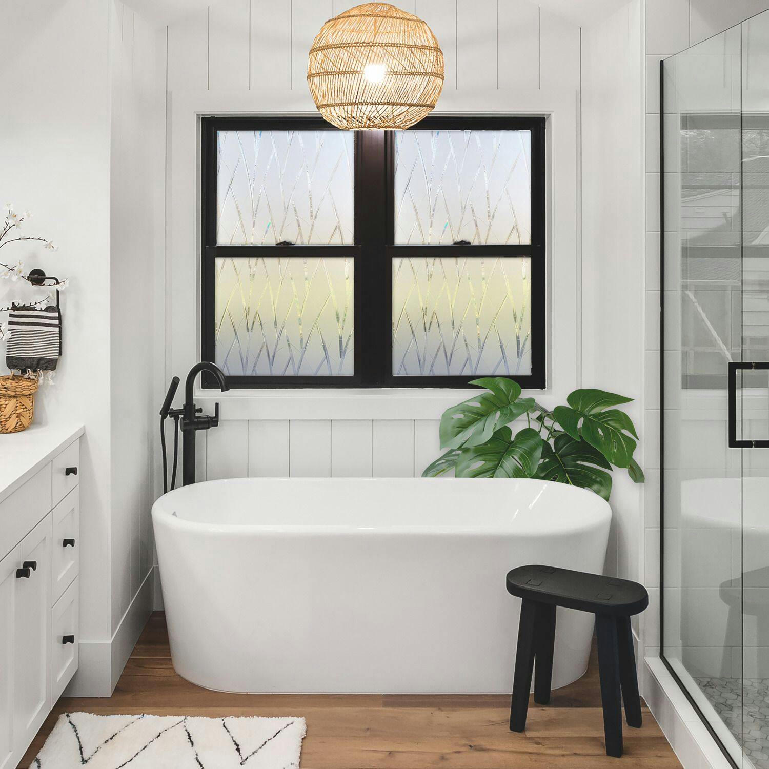 RoomMates Bamboo Privacy Window Film, Non-Adhesive, 24 x 74-in