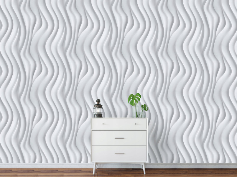 Tapeta 3D Szary Na Flizelinie Do Sypialni Salonu 50x1000