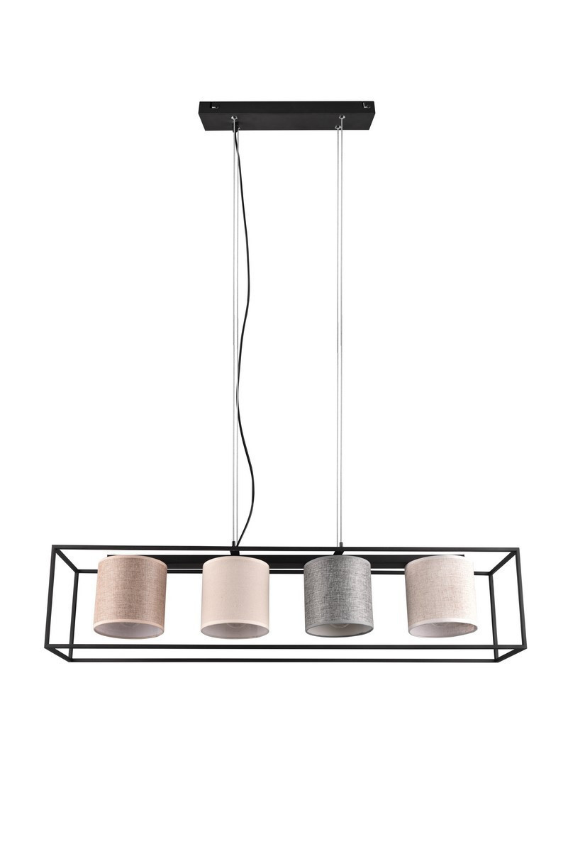 Lampa wisząca czarno-brązowa-odcienie brązu ROSS 4xE27x25W Trio