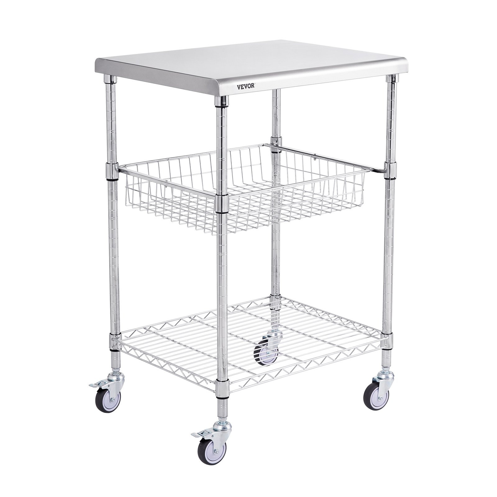 Regał wózek mobilny kuchenny stolik na kółkach blokada kółek 51x61x93 cm