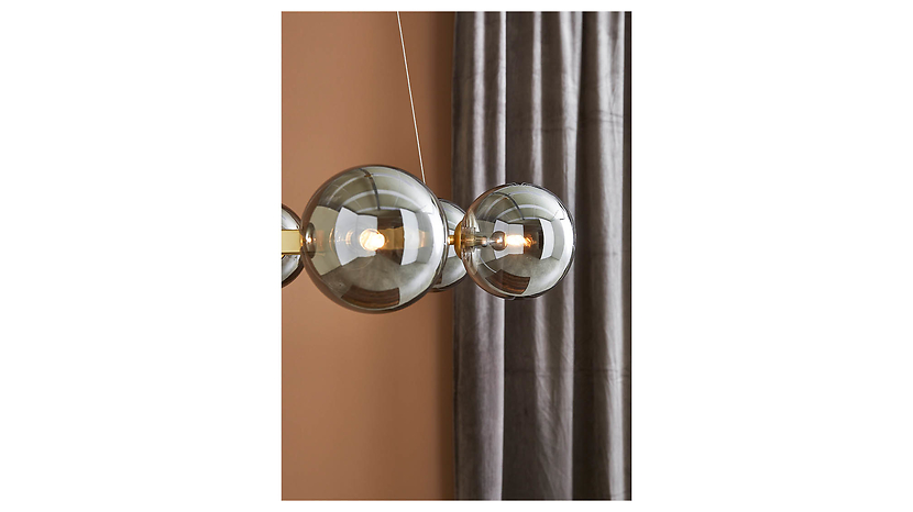 Lampa wisząca Circle 6-punktowa szklana złota