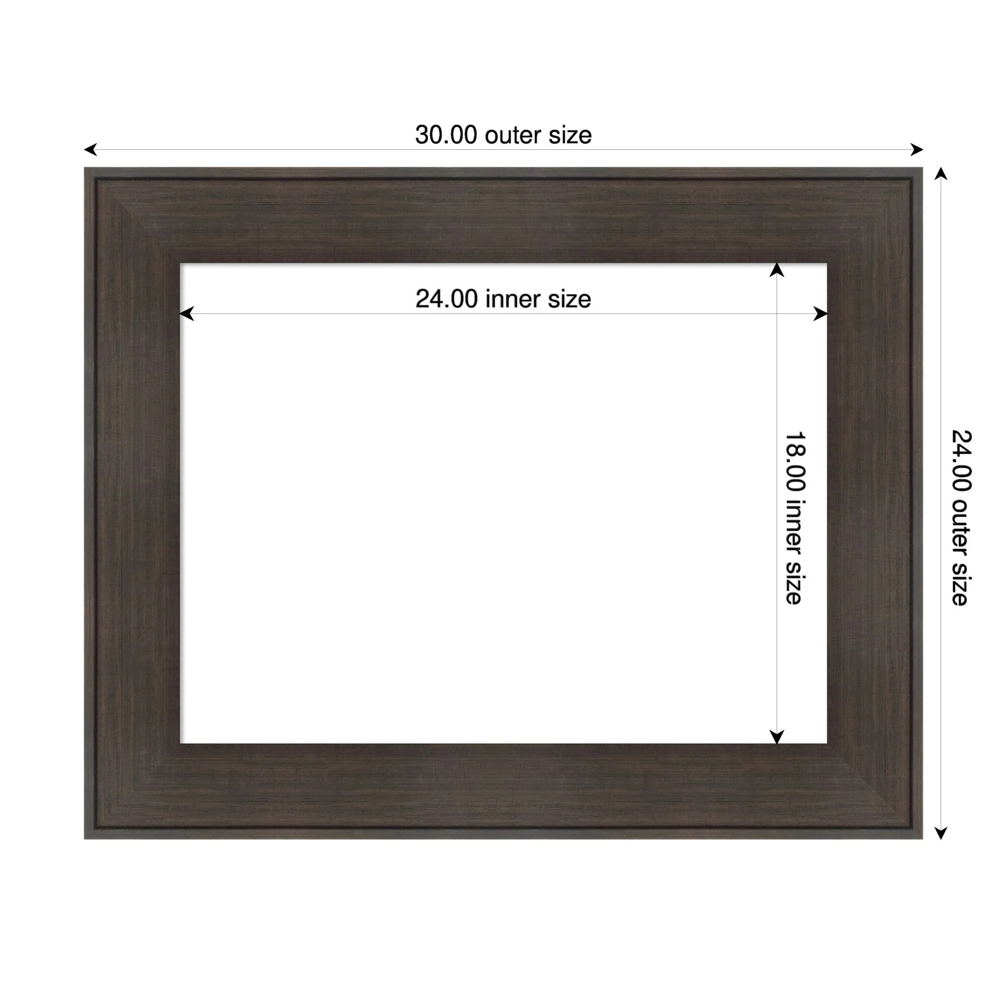 Amanti Art William Rustic Woodgrain Framed Dry Erase Magnetic Board