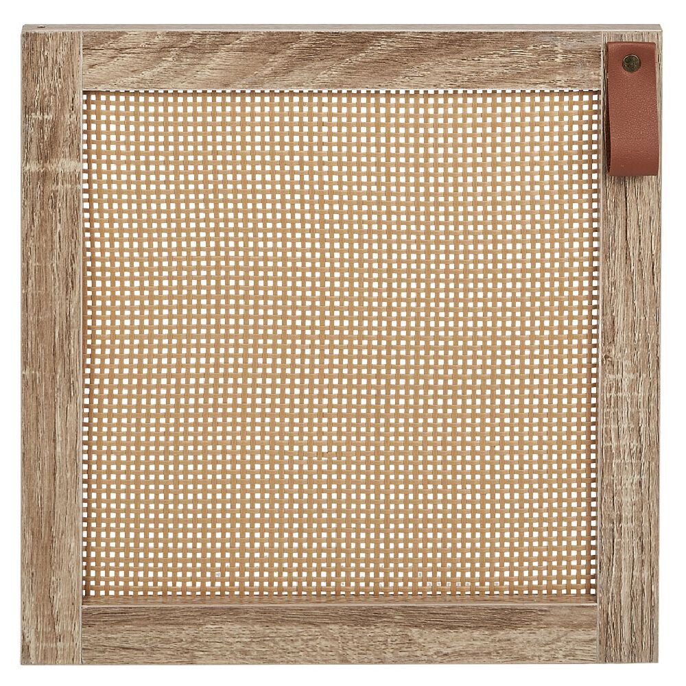 Porte cannage Box Cube 32,2xH32,2x1,2cm bois marron