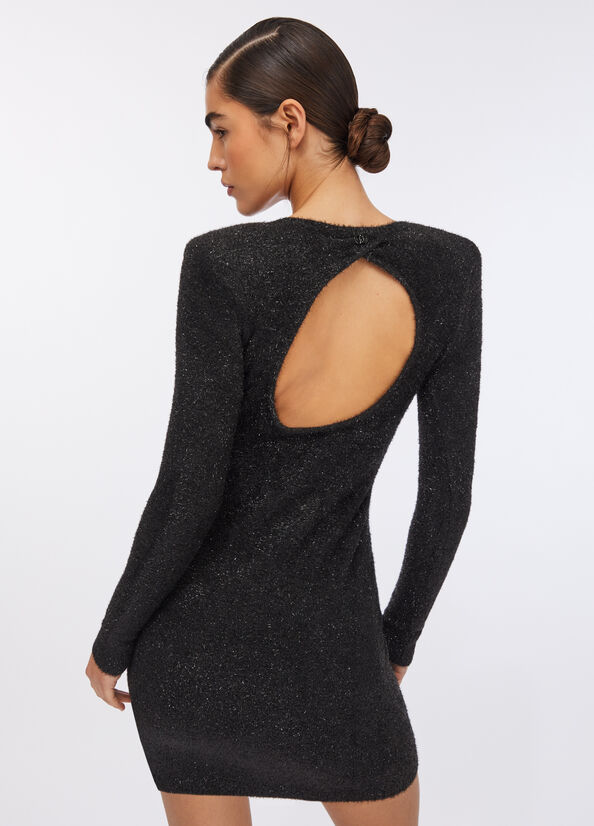 Abito in maglia con spalline imbottite