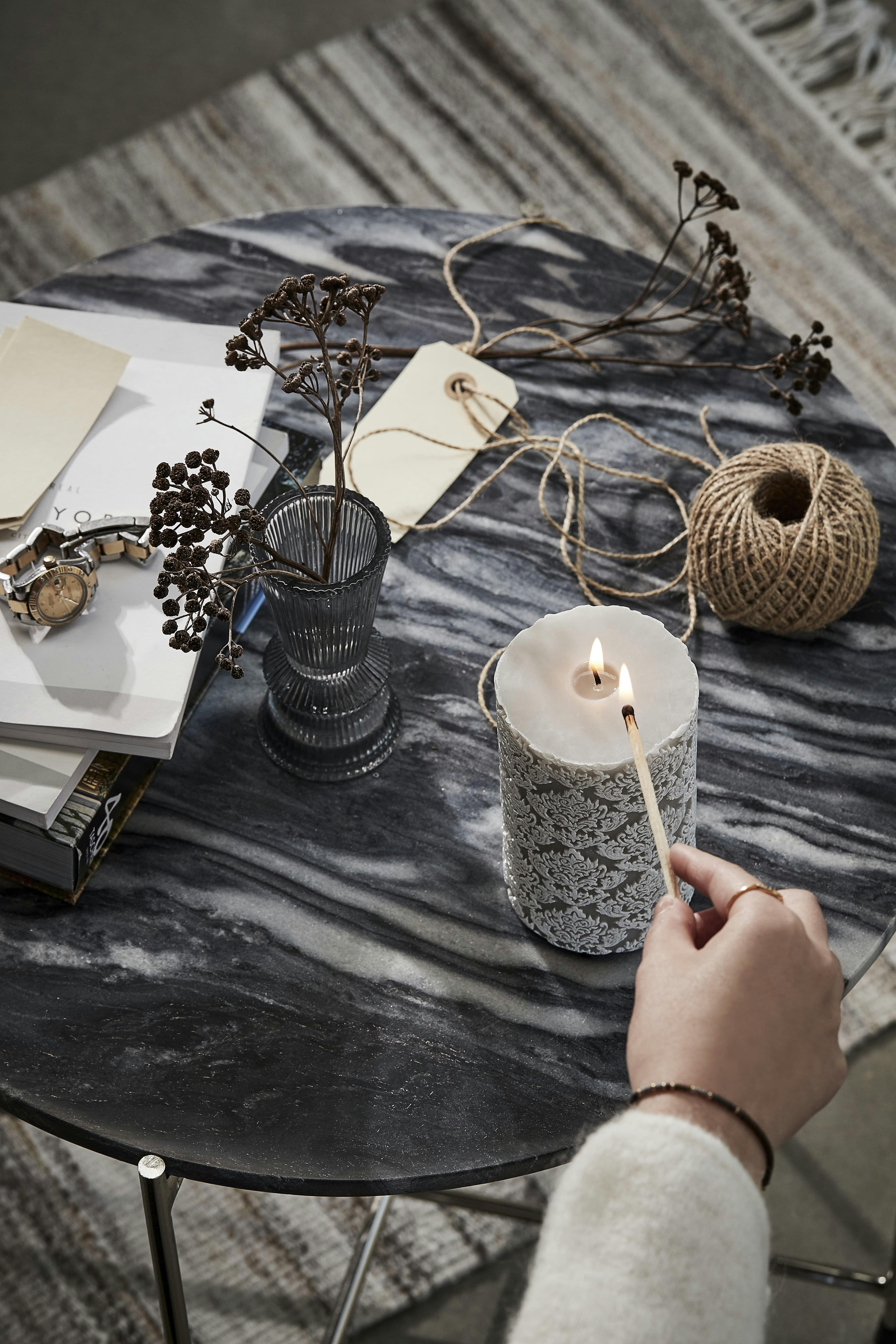 - Bougie Adrien H12.5 cm