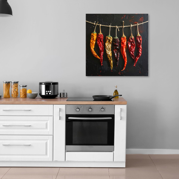 Obraz do kuchni restauracji baru jadalni, Suszone papryczki chilli 20x20