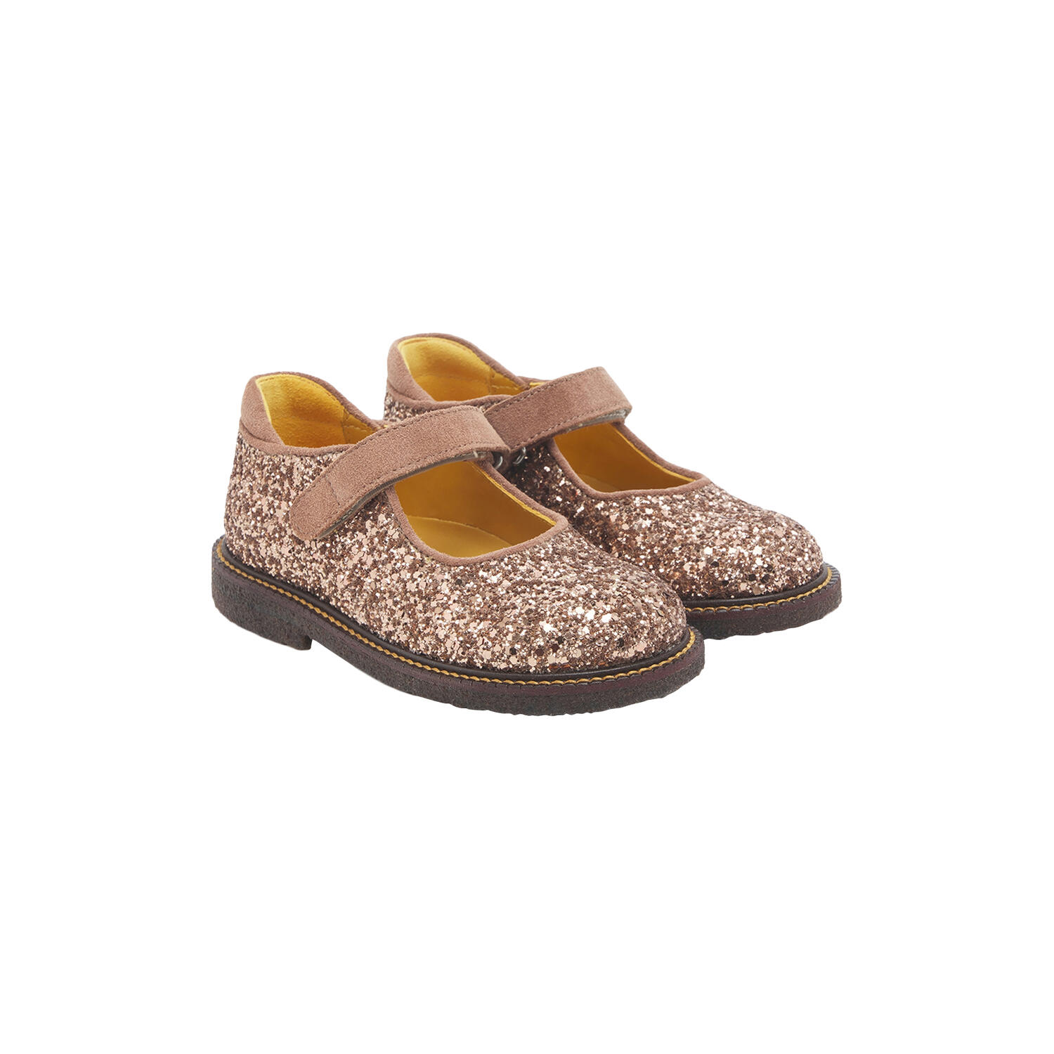Tullesko i funklende glitter, clay glitter/clay