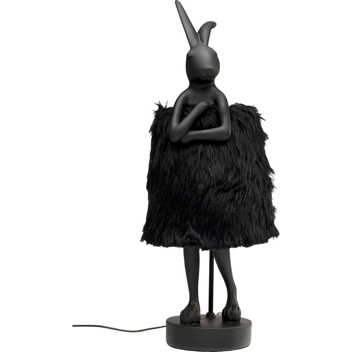 Kare Design Tafellamp Animal Fluff - konijn - 68cm - zwart