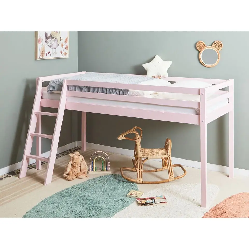 ASCOUX - Kinderbed - Roze - 90 x 200 cm - Dennenhout