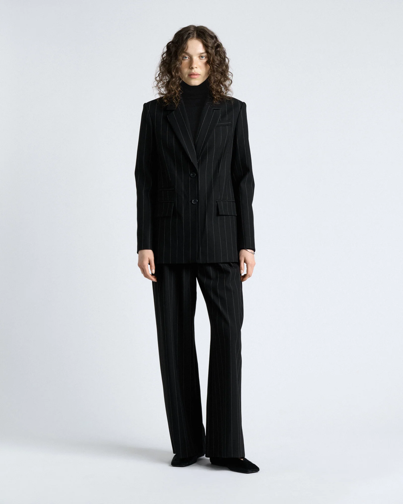 Pinstripe Boyfriend Blazer