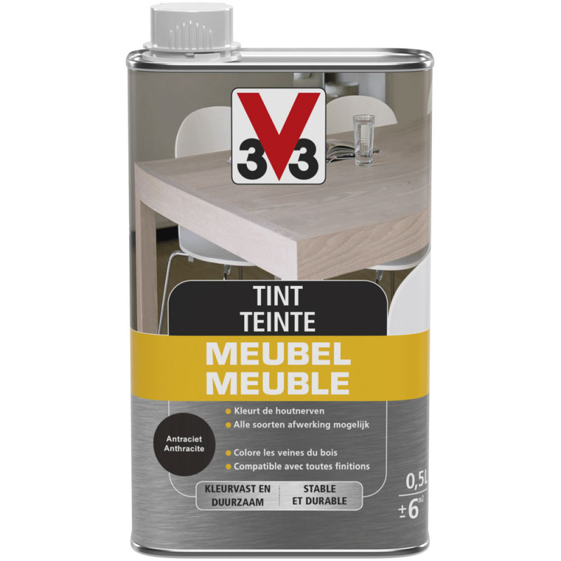 Teinte Meuble Deco anthracite mat 0,5 L V33