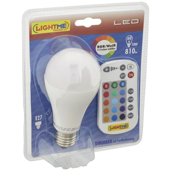 LED-Leuchtmittel »Varilux®«, 10 W, E27, 2700 K, warmweiß/rot/grün/blau, 810 lm