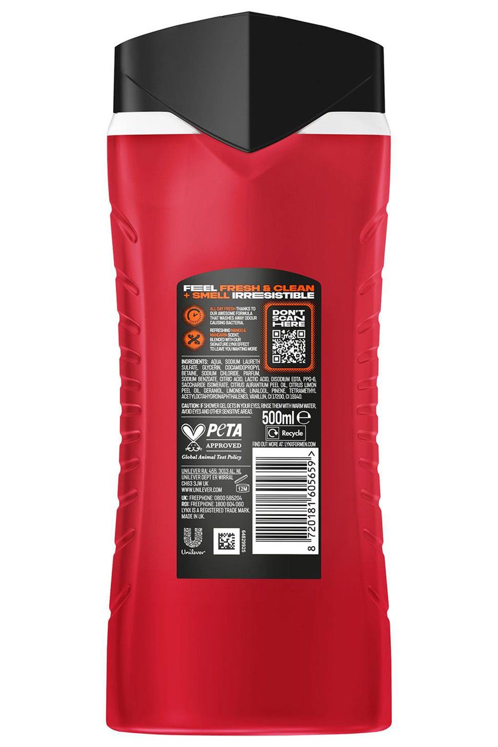 Lynx Sunset Fresh Body Wash, 500ml & Antiperspirant Spray, 250ml