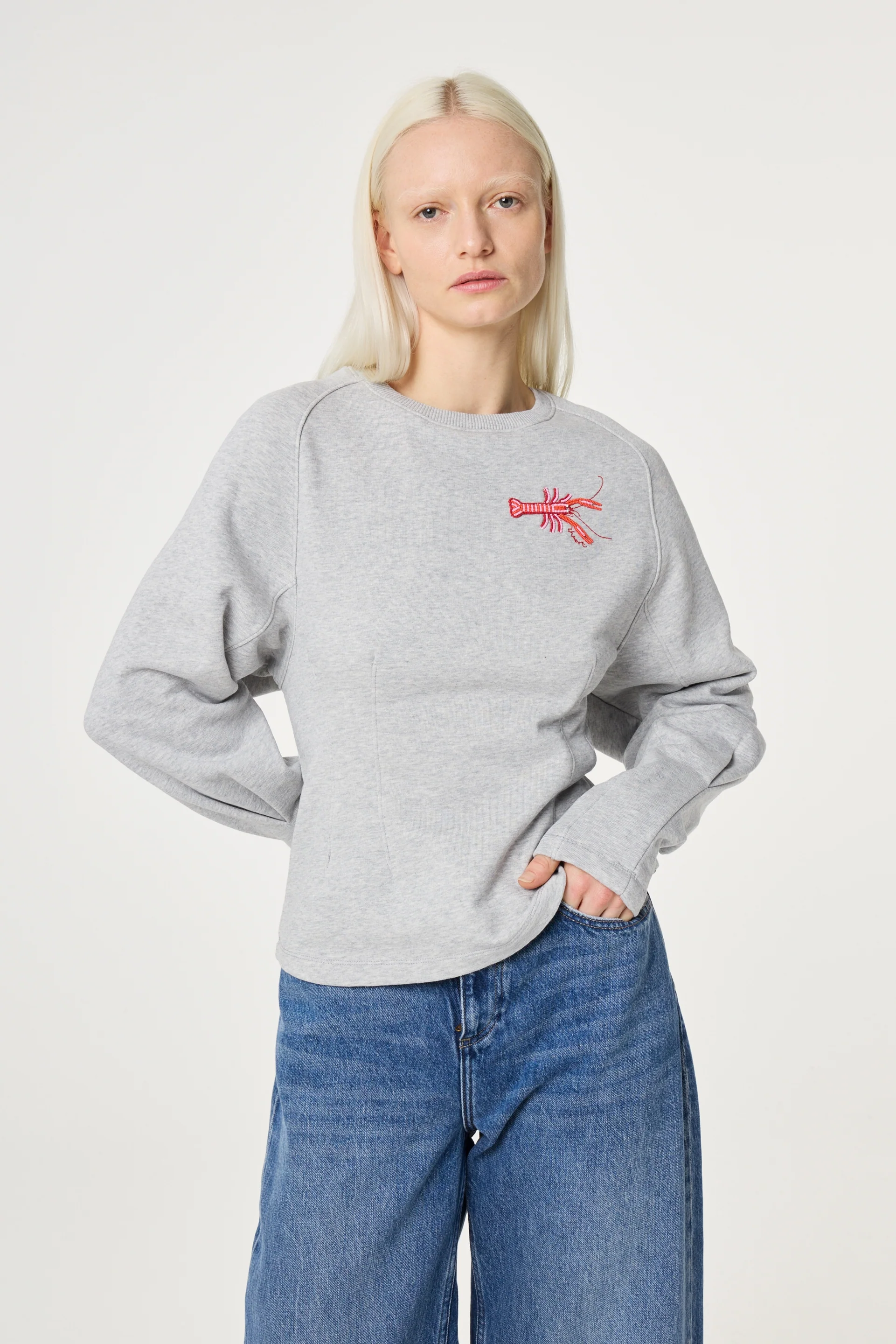Dhelia Sweater | Mid Grey Melange