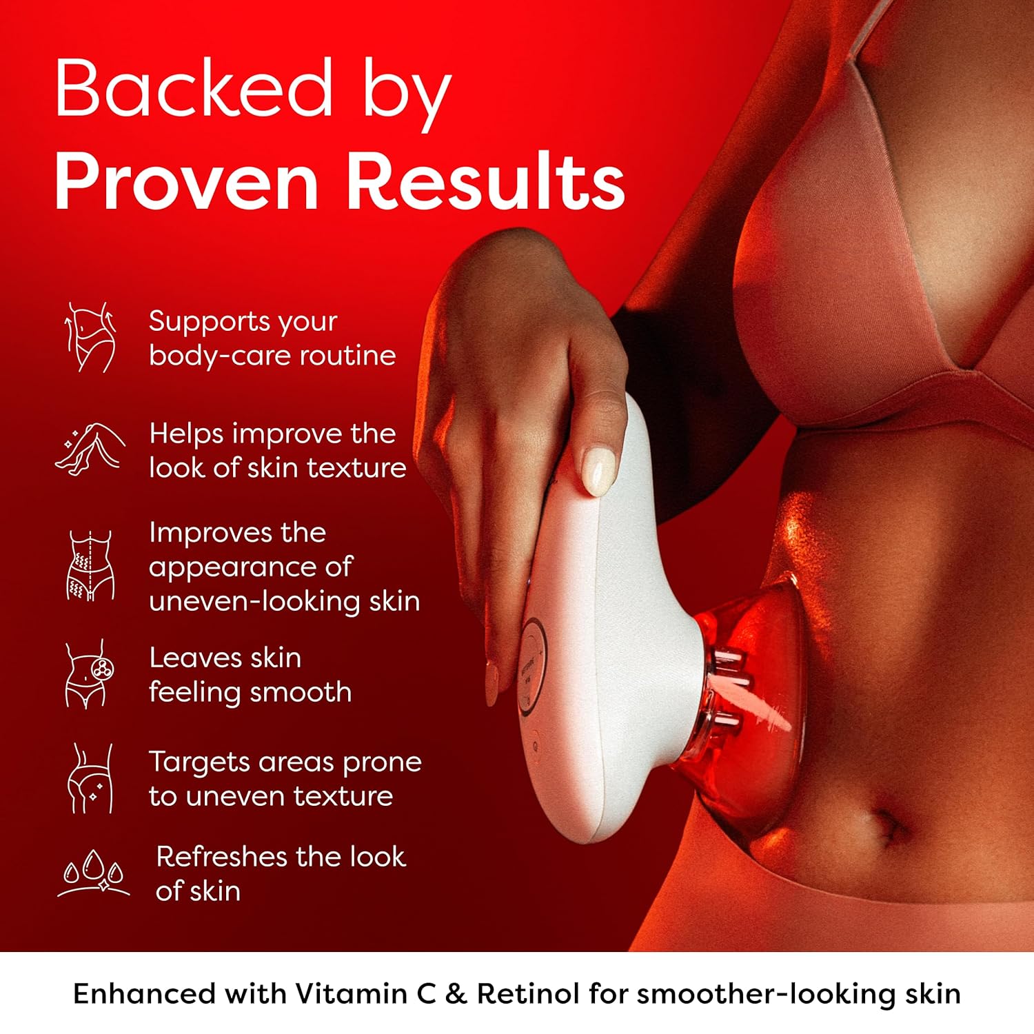 Redu Sculpt Body Care Device with Vitamin C & Retinol Oils – 3-Piece Cosmetic Toning & Massage Bundle for Smoother-Looking Skin