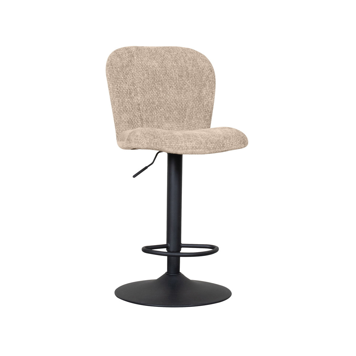 LABEL51 Barkruk Vino - Beige Stof - Zithoogte 64–84cm - Set van 2