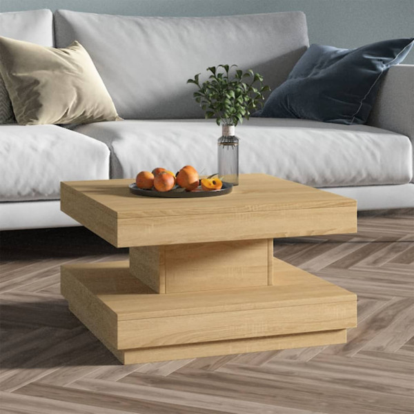 Stolik Kawowy Ława Stół Brązowy 60x60x35 Do Salonu Do Pokoju