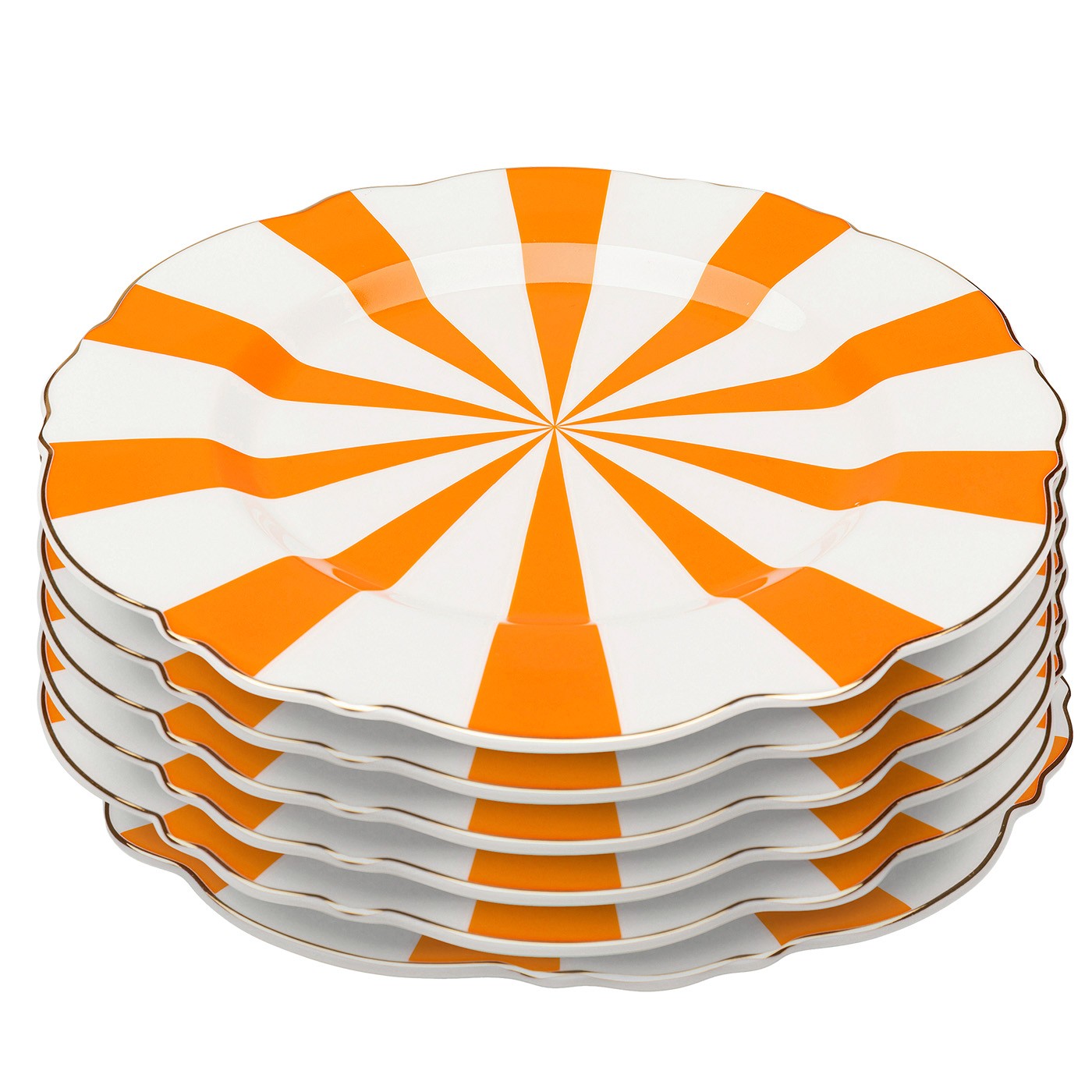 Kare Design Borden Harlequin Ø22cm oranje (6/set)