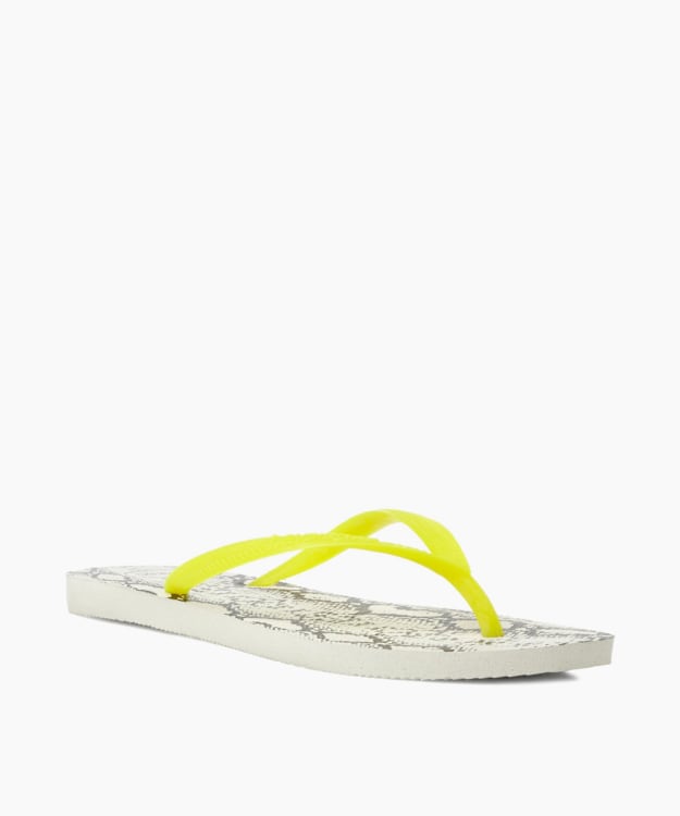 Animal Print Flip Flops White - Havaianas Slim Animal Print Flip Flops