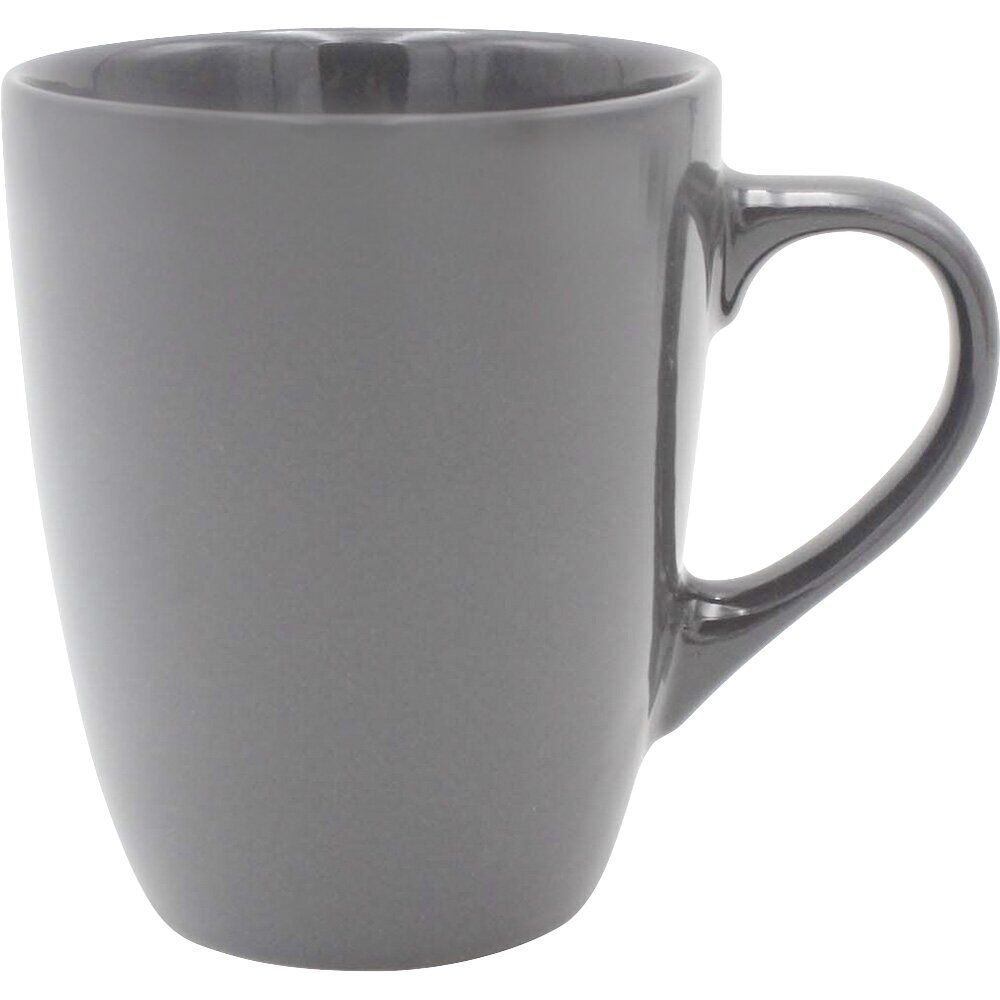 Mug en faïence uni gris brillant 31 cl