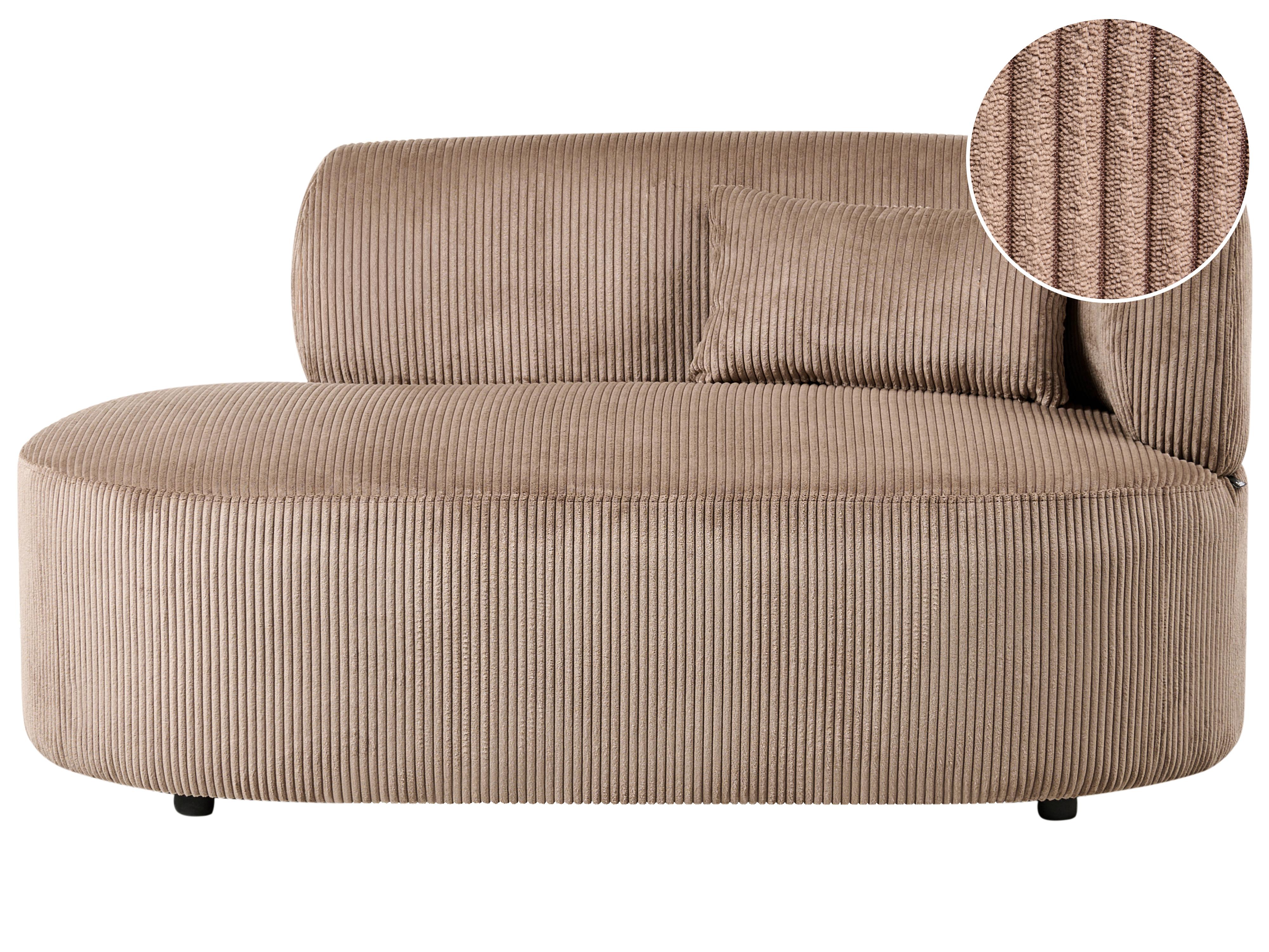 Right-Hand Chaise Longue VANVEY Corduroy Sand Beige