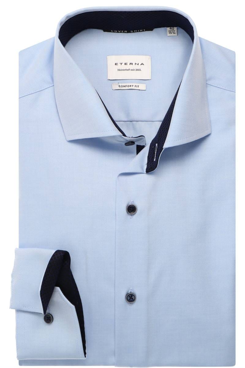 ETERNA Cover Shirt Comfort Fit Hemd hellblau, Einfarbig