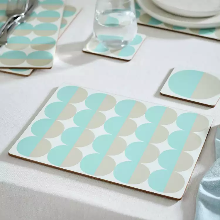 Habitat Set of 4 Geo Circles Placemats and Coasters