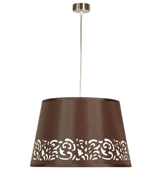 Lampa wisząca chromowana-brązowa KASZMIR 1xE27x60W Candellux